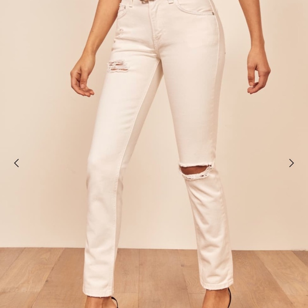 Julia High Cigarette Jean in White